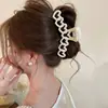 Presilha de Cabelo Doce e em Formato de Coração para Mulheres, Piranha Extra Grande com Toque de Luxo, Presilha Tubarão Exquisita, Versátil para Uso Diário, Acessórios de Cabelo para Atacado