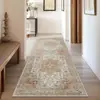 Alfombra de pasillo imitación cachemir persa transfronteriza, tapete de piso de cocina resistente a la suciedad y fácil de limpiar, alfombra larga de tira para sala de estar resistente al desgaste para sofá y mesa de centro