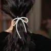 Horquilla de Perlas y Lazo de Lujo Ligero Accesorios para el Cabello de Mujer Clip Lateral para Cola de Caballo Alto Valor Estético Clip Dulce para Flequillo de Niña