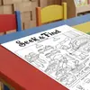 Compra directa transfronteriza de 10 hojas/paquete de pósteres para colorear, pósteres para colorear de exploración de escenas divertidas, juguetes educativos para colorear dibujados a mano por niños