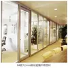 Decoración de Pared de Partición de Cristal para Oficina Aleación de Aluminio Templado Doble Capa Celosía Partición Pantalla Esmerilada Aislante de Sonido Partición Alta
