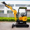 Mini escavadeira de esteira HT20U para exportação transfronteiriça Hightop, escavadeira multifuncional para escavação e aterro em pomares
