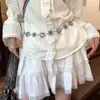 Cadena de Cintura con Corazón de Flor Estilo Étnico Retro Diseño Nicho para Mujer Cinturón Metálico Accesorios para Falda Bohemia