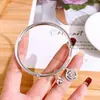 Pulsera Ping An Joy de Plata de Ley Femenina s999 Plata Maciza Regalo de Cumpleaños para Novia Año Nuevo Jue Qin