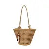 Bolso Tote Tejido de Gran Capacidad para Mujer 2026 Verano Nuevo Estilo Bolso de Hombro Nicho Súper Popular Bolso de Hombro de Alta Calidad para Viajes