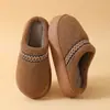 Dropshipping Transfronterizo Invierno Encaje Felpa Algodón Pantuflas Al Por Mayor Hombres y Mujeres Suela Gruesa Antideslizantes Interiores y Exteriores Cálidas Pantuflas de Algodón Invierno