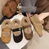 Marca Botas de Nieve con Suela Gruesa para Aumentar la Altura Mujer Invierno 2026 Nuevo Estilo Zapatos de Felpa y Piel Calentamiento Engrosado Zapatos de Algodón Birkenstock