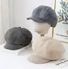 Nuevo sombrero octagonal simple para todas las estaciones para adultos, sombrero artístico para mujer, protección solar, sombrero fresco versátil 01