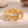 Pulsera Abierta Redonda Geométrica Metálica Transfronteriza Europea y Americana Pulsera de Lujo Ligero Gama Alta Pulsera de Diseño Nicho para Mujeres