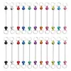 Colgantes Creativos de Metal con Cuentas Gradiente Multicolor Coloridos Colgantes de Llave Hechos a Mano Accesorios para Llavero Listos para la Venta