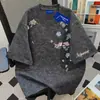 Camiseta Informal de Manga Corta con Estampado Floral Estilo Americano Perezoso para Mujer, Algodón Puro Estilo Pareja, Top Versátil de Verano 2026 para Hombre