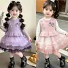 Ropa para niñas: conjunto de dos piezas de suéter, chaleco de dibujos animados y vestido de princesa, 26 nuevos estilos otoño/invierno, venta directa de fábrica