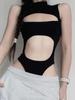 Mono nuevo para mujer transfronterizo de Europa y Estados Unidos, Amazon AliExpress, comercio exterior, hueco, sin espalda, sexy, sexy, sin mangas
