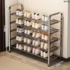 Zapatero multiusos de acero inoxidable, apto para uso doméstico, no requiere ensamblaje, estante de almacenamiento versátil para entradas, dormitorios y propiedades de alquiler; estanterías para zapatos al por mayor disponibles