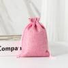 Calças de Linho com Bolso de Aba Pacote de Linho Saco de Linho de Natal Saco de Linho Colorido em Branco Saco de Linho de Algodão Saco de Linho Pronto para Uso Personalização