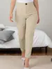 Transfronterizo Nuevo Modelo Directo de Fábrica Color Sólido Casual Corte Delgado Oficina Viaje Pantalones de Mujer Venta al por Mayor Dropshipping