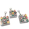 Navidad 9 Teclas Alivio del Estrés Botón Luminoso Juguete para Aliviar el Estrés Keycap Llavero Teclado DIY Juguete para Aliviar el Estrés Colgante