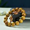 Pulsera de Sándalo Dorado Natural 20 Cuentas de Buda para Hombre Rosario de Moda Pulsera para Mujer 108 Colección Wenwan Fabricante Venta al por Mayor