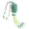 Productos para el interior del coche colgante decorativo con cuentas para coche exquisito jade verde lingote de plata Guanyin para colgar en el coche imagen de Guanyin