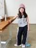 (Coleção de Verão) Roupas de Verão para Meninas Estilo Fino Roupas Infantis Classe a Roupa de Bebê Menina Colete Calças Tops Saias
