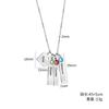 Collar cuadrado con forma de corazón de melocotón y piedra de doce cumpleaños transfronterizo europeo y americano, colgante de moda para mujer que combina con todo, cadena de clavícula personalizada al por mayor