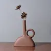 Vaso de Cerâmica Estilo Novo Chinês Retrô Salpicado, Decoração Estilo Wabi-Sabi, Vaso Cerâmico Rústico para Hall de Entrada para Arranjo de Flores e Hidroponia