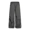 OREETA, Pantalones de Paracaidista Retro Americanos con Diseño de Grulla para Hombre y Mujer, Plisados, Cintura Alta, Pierna Ancha, Pantalones Casuales, Transfronterizos