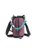 Bolsa para Botella de Agua de Cuerda Colorida de Flor de Durazno y Vegetación, Estilo Bosque de Pareja, Camping al Aire Libre Senderismo Almacenamiento Bolso Pequeño Portátil Cruzado