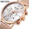 Venta Directa de Fábrica Megir Multifuncional Nuevo Reloj Moda Resistente al Agua Cronógrafo Reloj para Mujer Reloj de Cuarzo 2011m
