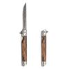 Cuchillo de Apertura Rápida Multiusos para Acampar al Aire Libre Acero Inoxidable Portátil Plegable de Alta Dureza Cuchillo Plegable con Patrón Damasco