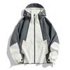 Jaqueta com Capuz Nova para Casal Primavera e Outono Jaqueta Fashion Masculina e Feminina Costura Externa Marca Tendência Jaqueta para Fotografia de Rua para Homens