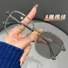 Gafas 6090 que Cambian de Color para Mujer, de Gama Alta con Montura Grande Fotocromáticas Modernas Transparentes Color Té para Hombre para Exteriores con Anti-Luz Azul Gafas de Prescripción