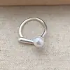 Anel de Concha Doce para Mulheres, Simples e Fashion, Único e Estiloso, Anel Aberto Gota d'Água, Anel de Dedo Indicador Estilo Ins Nicho, Tendência