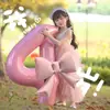 Globo de Papel de Aluminio con Número Rosa Perlado para el Primer Cumpleaños del Bebé, Decoración de Globos para Sesión de Fotos, Accesorios de Ambiente