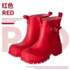 Botas de lluvia de caña media ecológicas de alta gama sin ftalatos para mujer, botas de lluvia coreanas, botas Martin, botas de agua antideslizantes, cubrebotas de PVC