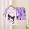 Ropa de Casa para Niños 2025 Verano Nuevo Versión Coreana Dibujos Animados Lindo Niños y Niñas Manga Corta Shorts Traje de Casa Venta al por Mayor