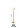 Suporte de Cartão de Mesa em Aço Inoxidável, Cartão de Exibição de Pratos, Cartão de Lugar para Banquete de Casamento, Cartão de Número de Mesa Vertical para Casamento, Suporte de Cartão de Mesa para Restaurante