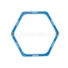 Anillo de Entrenamiento Hexagonal Plegable Doble Propósito Vallas de Entrenamiento de Fútbol Baloncesto Fútbol Entrenamiento de Juego de Pies Círculo de Agilidad Desmontable