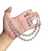 Aretes y Collar de Flor de Diamante Redondos de Doble Capa, Cadena para Clavícula Exquisita de Lujo Ligero a la Moda, Joyería de Gama Alta con Temperamento de Nicho