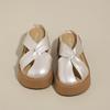 Pantuflas de cuña hueca Baotou para mujer para uso exterior 2025 verano nuevo estilo francés elegantes sandalias planas