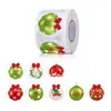 Adesivos de Natal Transfronteiriços 500 Folhas/Rolo Bolas de Natal Decoração de Envelope Cartão Adesivos Presente Decoração de Panificação de Natal