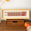 Porta-Retrato de Dez Bilhões de Yuan, Porta-Retrato Vertical Simples de Madeira Maciça Multi-Dourado para Aumentar a Fortuna, Moldura de Decoração para Casa Estilo Chinês de Luxo Leve