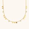 Collar de Cadena con Cuentas de Disco de Zirconia de Moda Transfronteriza Europea y Americana Acero Inoxidable Chapado en Oro de 18K Exquisito Nicho Collar Elegante