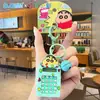 Llavero Calculadora Mini Portátil Auténtico de Crayon Shin-Chan Lindo Colgante de Mochila para Niños Periférico de Anime Dibujos Animados