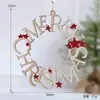 Venta Caliente Transfronteriza Accesorios de Navidad Decoraciones de Madera con Letras Reno Muñeco de Nieve Anciano Astilla de Madera Colgante de Árbol de Navidad