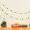 Bandeira de Corda com Bolas de Pelo Coloridas Bandeirola de Feltro Decoração de Festa de Aniversário Infantil Sala de Aula Acampamento Estilo Tenda Pingente