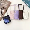 Fragancia de Lujo para Funda de Teléfono Xiaomi mixflip Plegable de Moda Portátil Patrón de Cuero Romboidal Protección Japonesa y Coreana