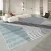 Tapete de Sofá para Janela de Canto de Sala de Estar Antiderrapante de Luxo High-End na Cor Creme, Tapete Lavável para Quarto ao Lado da Cama, Mesa de Centro