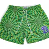 Bermuda Masculina Estampa 3D BKTSQD Verão Malha Casual Solta Acima do Joelho Xadrez Cordão Calça Nova Transfronteiriça