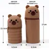 Estojo de Lápis de Silicone Estojo Dobrável de Silicone Porta-Canetas Dobrável Estojo de Lápis em Formato de Animal Atacado Mini Simples Criativo
